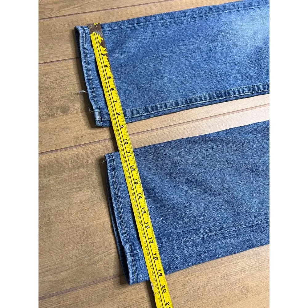 True Religion Jeans Mens 36X28 Blue‎ Ricky Straight Leg Back Flap Pockets Y2K